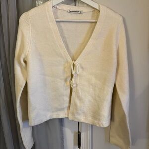 Abercrombie & Fitch Cream Cardigan Tie Close NEW
